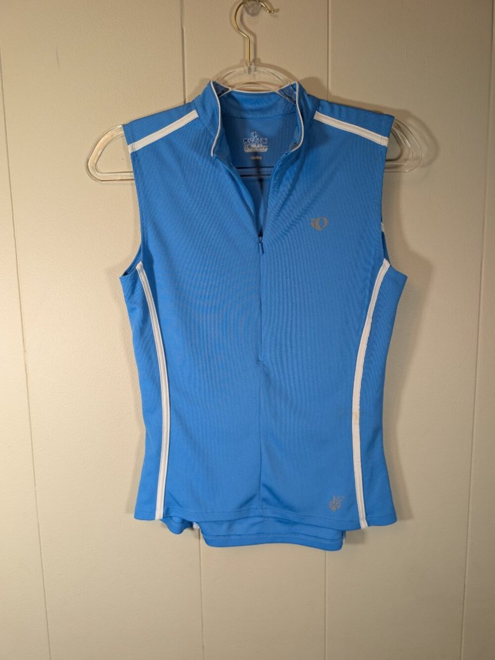 PEARL IZUMI Women's M Select Cycling Jersey Sleeveless Blue 1/4 Zip Bike Tri